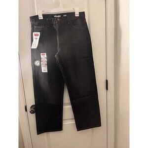 Wrangler Five Star Loose Jeans w Adjustable Waist Boys Size 16 Husky Dark Wash